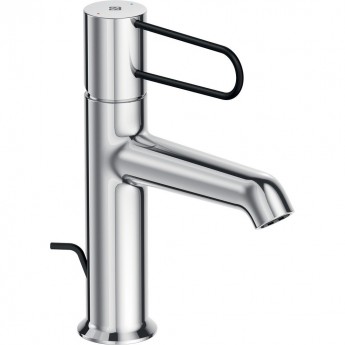 Смеситель JACOB DELAFON ODEON RIVE GAUCHE E21028-BL-CP для раковины корпус хром ручка черная Смеситель JACOB DELAFON ODEON RIVE GAUCHE E21028-BL-CP для раковины корпус хром ручка черная