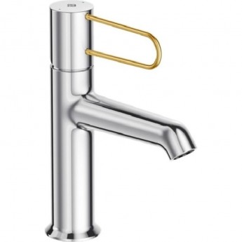 Смеситель JACOB DELAFON ODEON RIVE GAUCHE E21028-GLD-CP для раковины корпус хром ручка золото Смеситель JACOB DELAFON ODEON RIVE GAUCHE E21028-GLD-CP для раковины корпус хром ручка золото